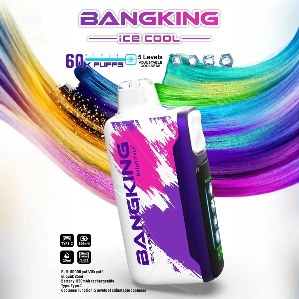 一次性電子煙｜Bang King Ice Cool 60000 草莓火龍果口味