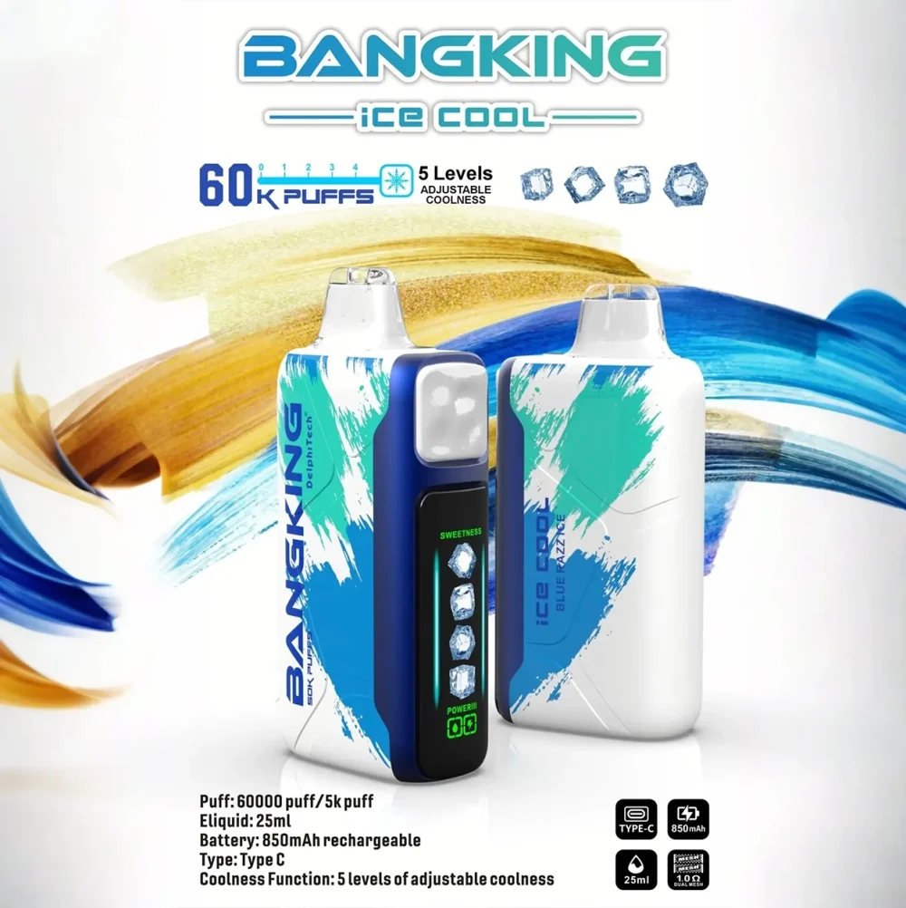 一次性電子煙｜Bang King Ice Cool 60000 藍莓冰口味