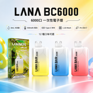 LANA BC 6000口 拋棄式電子煙 Type-C可充電