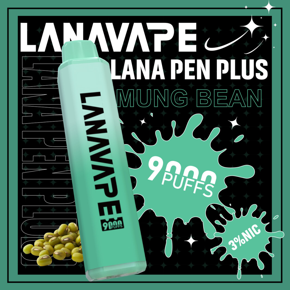 一次性電子煙｜LANA PEN PLUS 9000口 綠豆