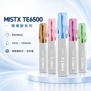 MISTX 鴨嘴獸 TE6500 拋棄式電子煙｜6500口 13ml 陶瓷網紋芯 免充電