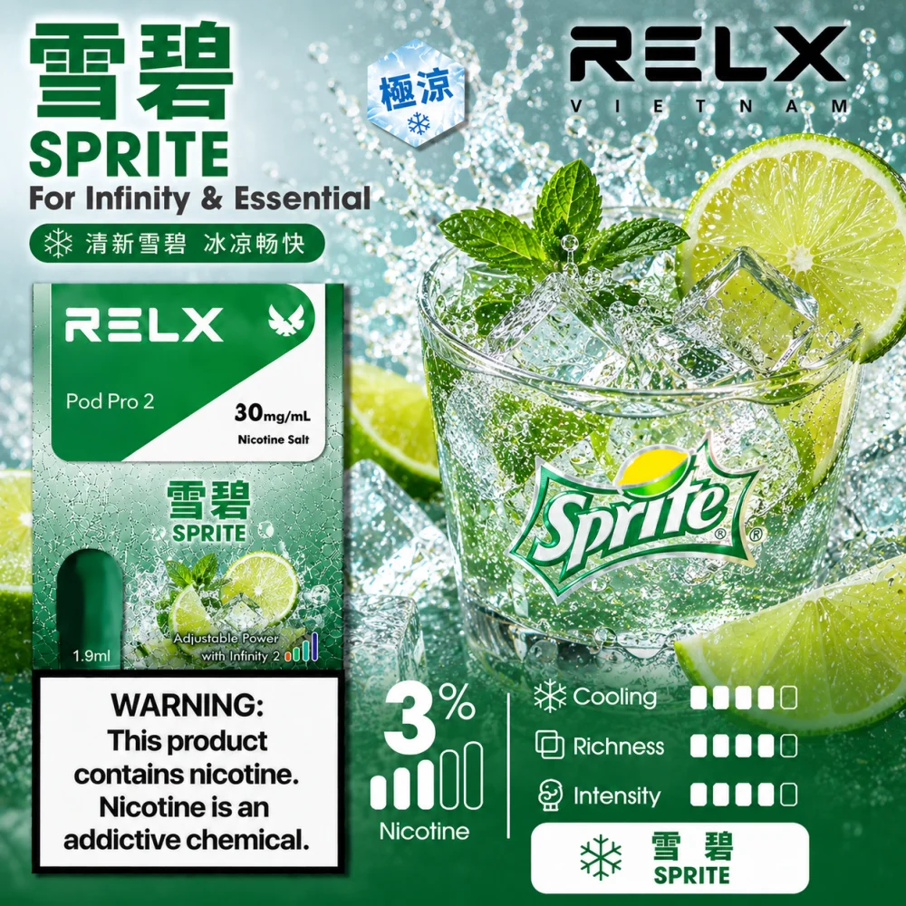 替換式煙彈｜RELX Infinity 2 煙彈 雪碧