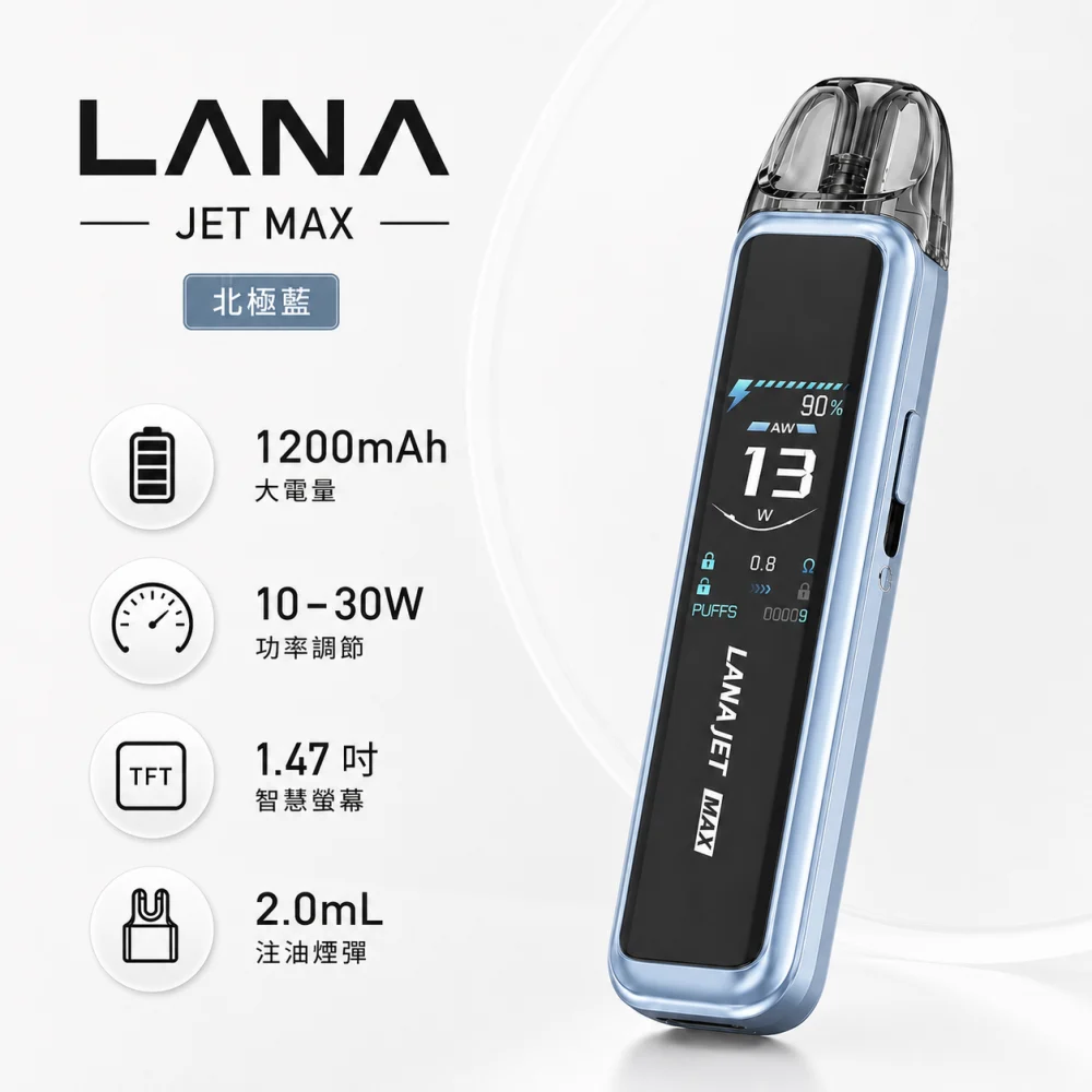 注油式主機｜LANA JET MAX 注油套裝 北極藍
